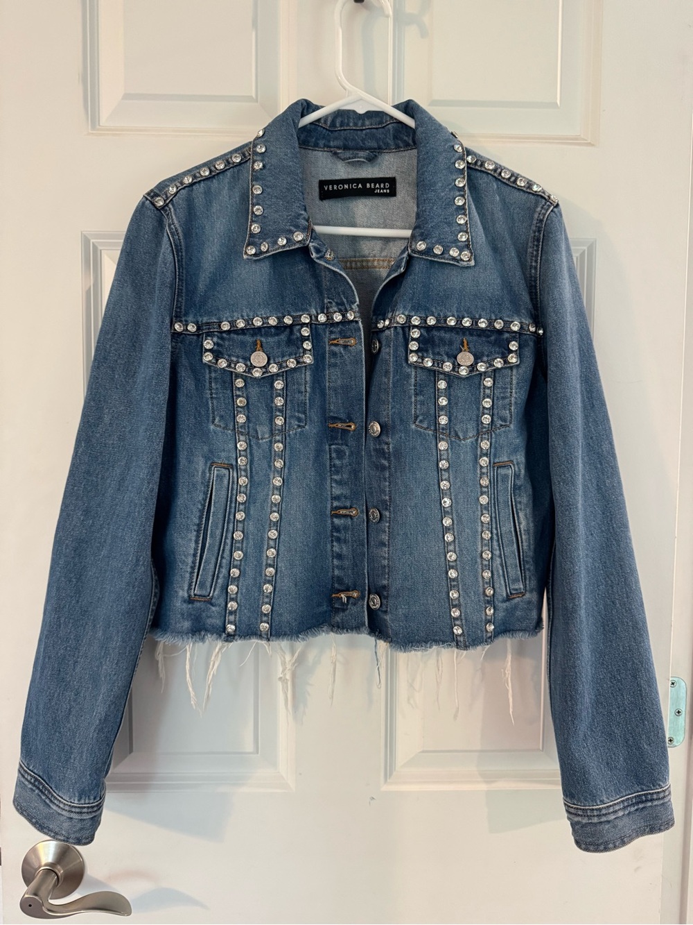 Veronica Beard jewel studded jean denim jacket
